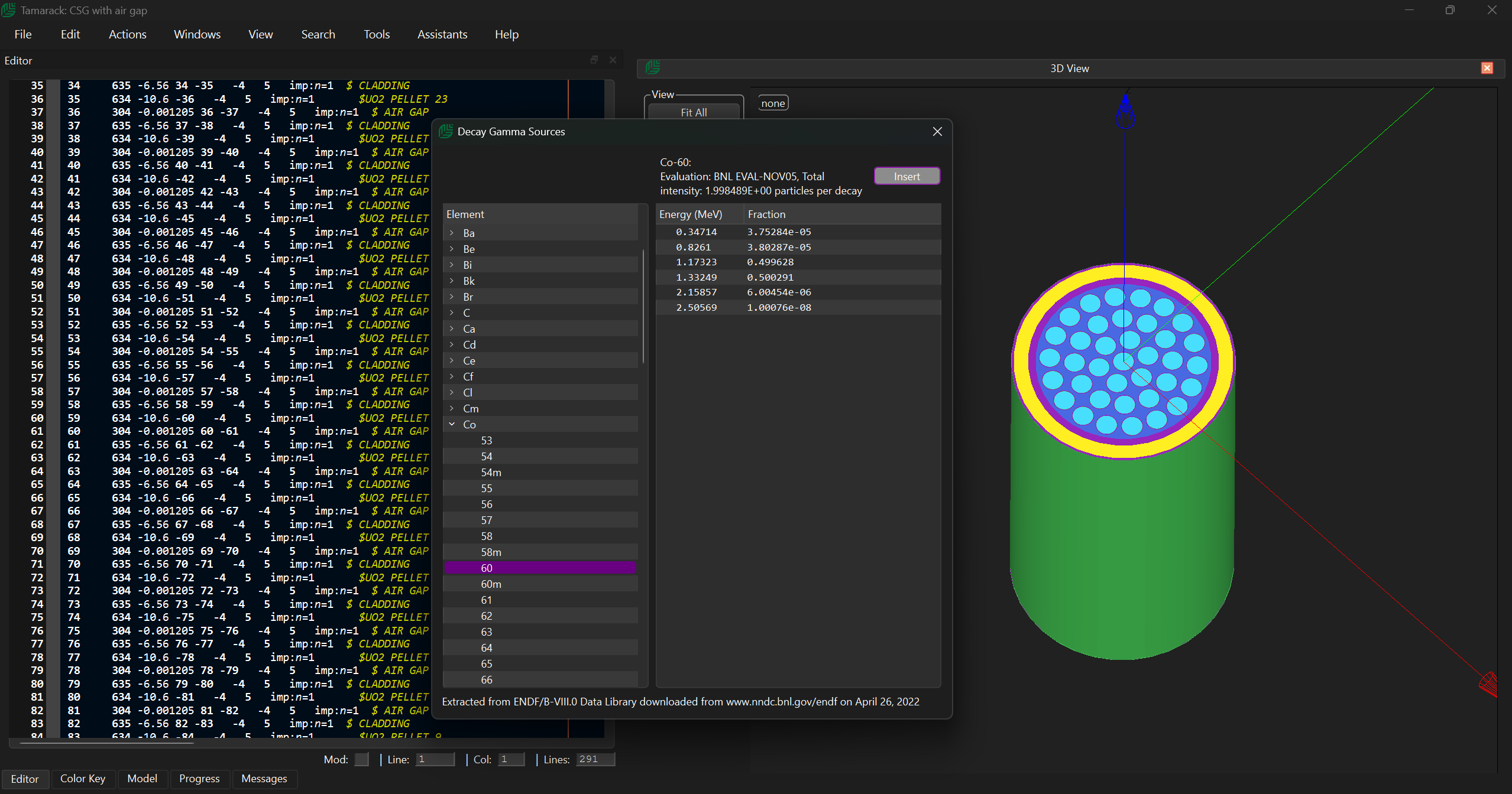 MCNP source library