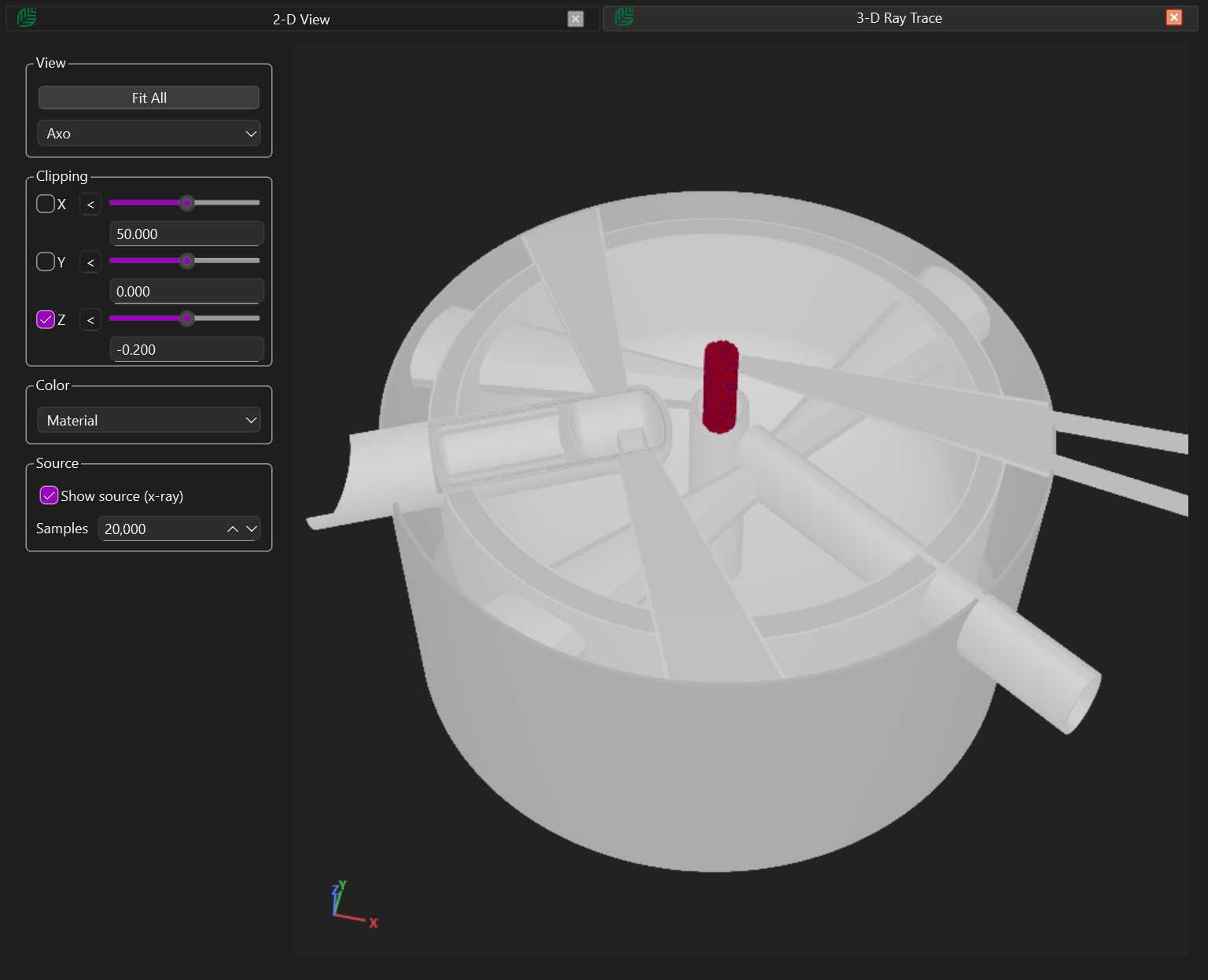 3-D beam source visualisation