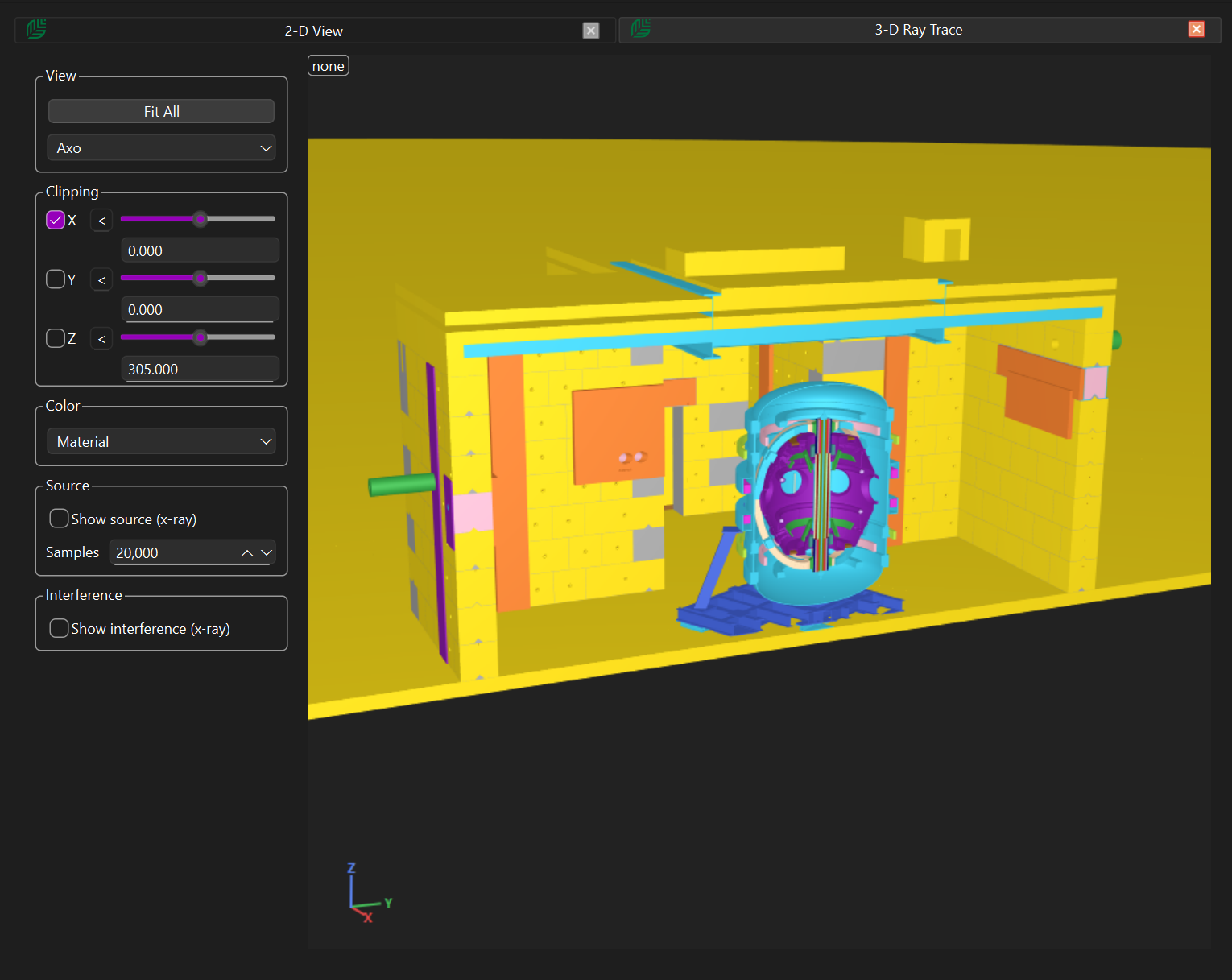 3-D beam source visualisation