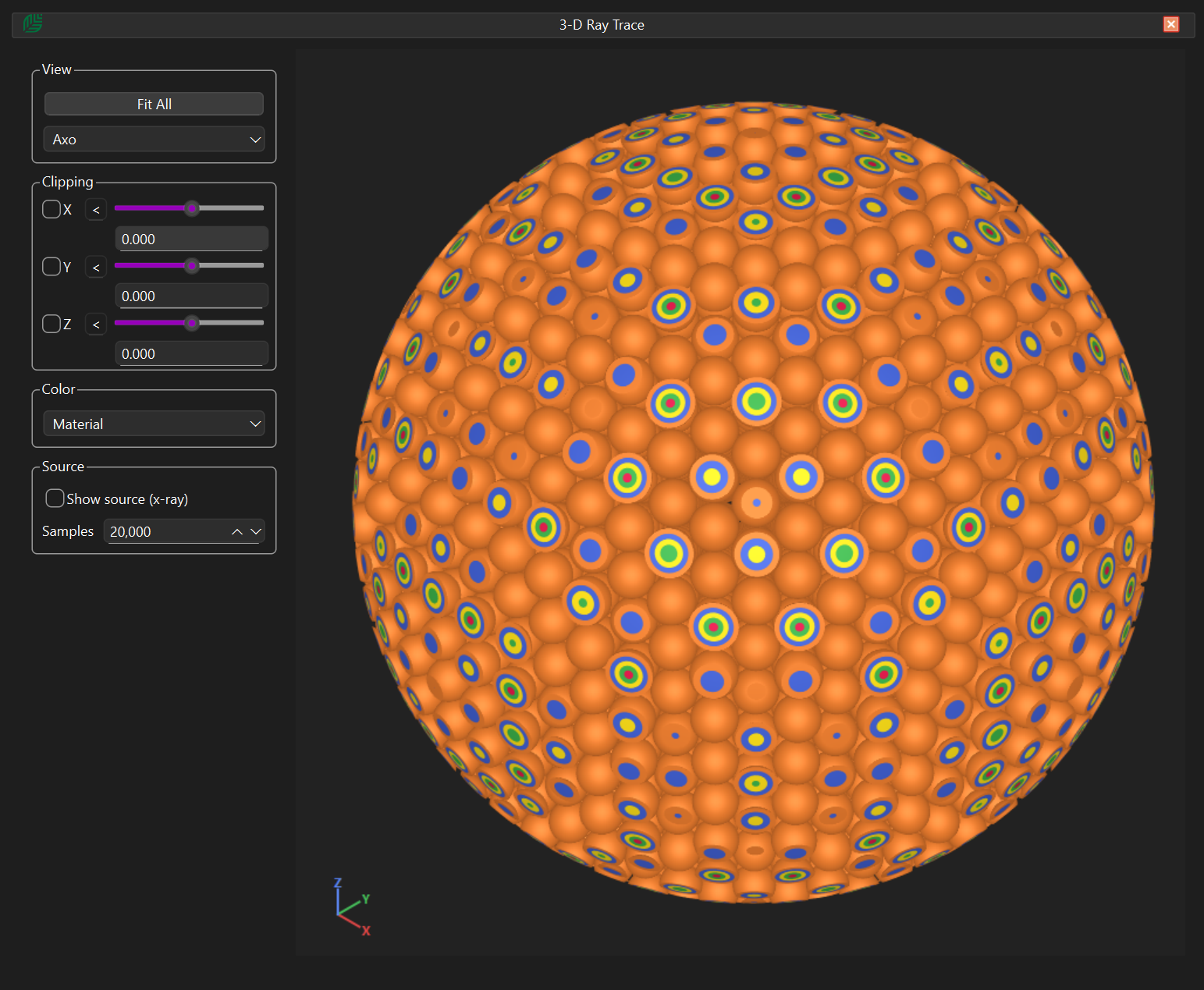TRISO 3-D visualisation