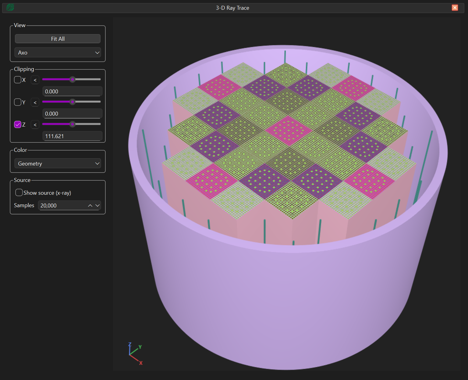 Core 3-D visualisation