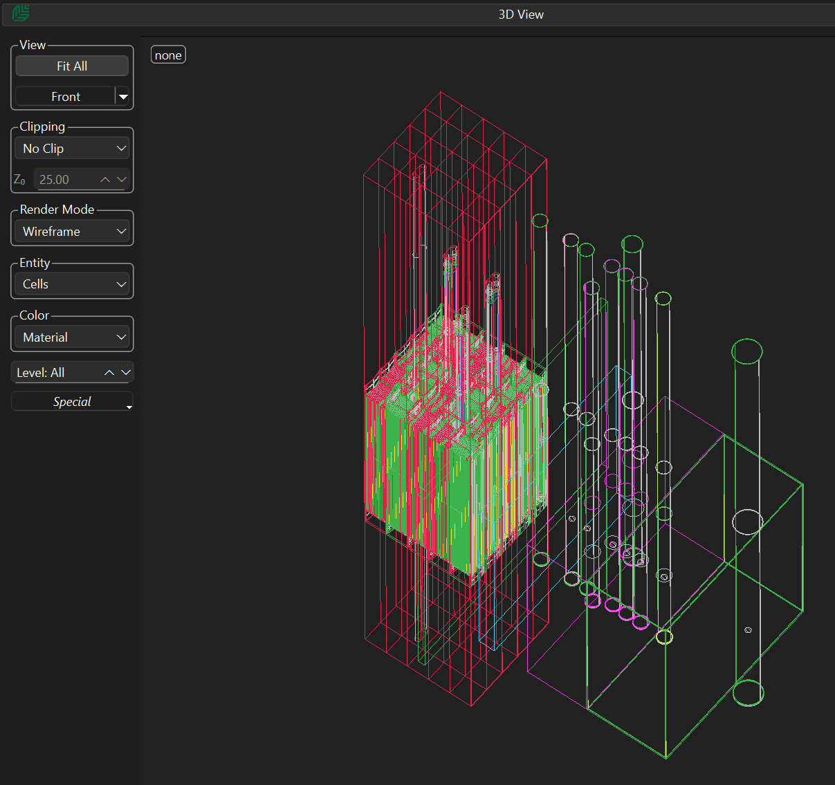 3-D visualisation wireframe