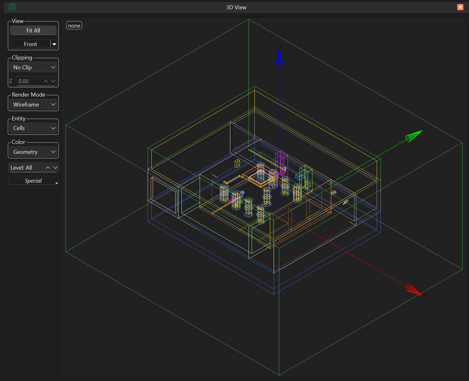 3-D wireframe visualisation